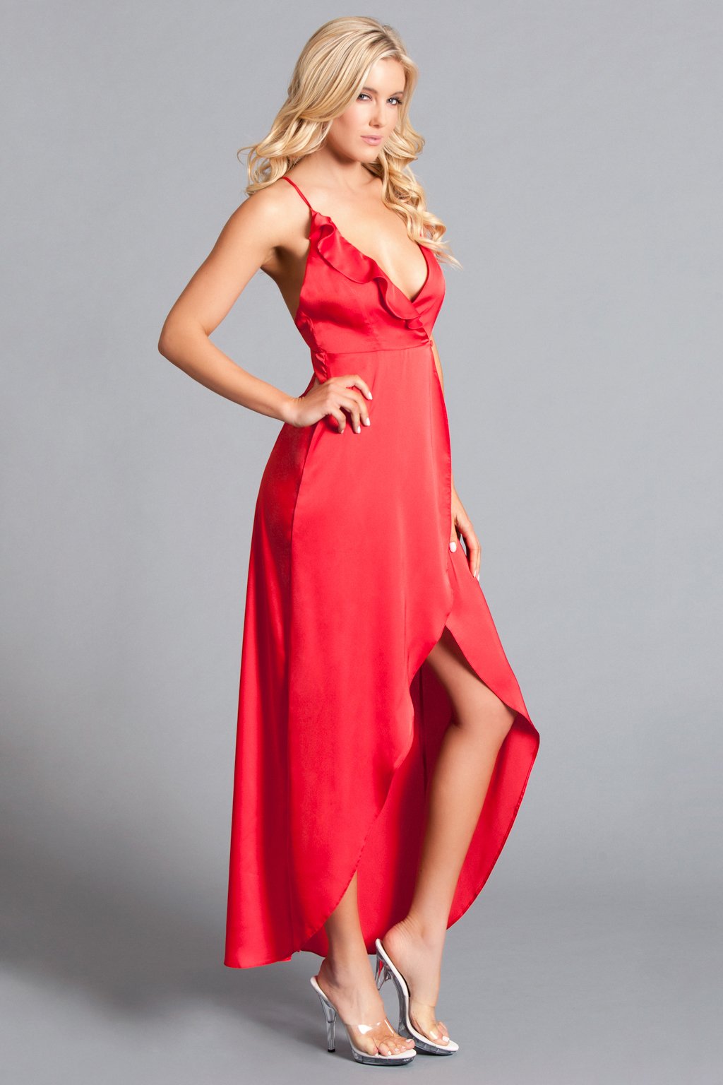 Asia Dress Gown-Red