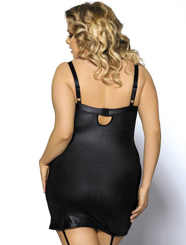 Leather Dress With Strappy Neckline