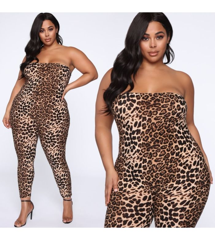 Soft Stitch Sexy Cheetah Print JumpSuit